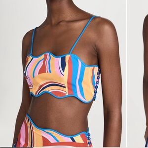 FARM Rio Multicolor Striped Crop Top